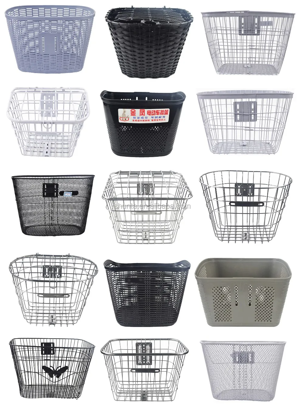 plastic woven bike basket