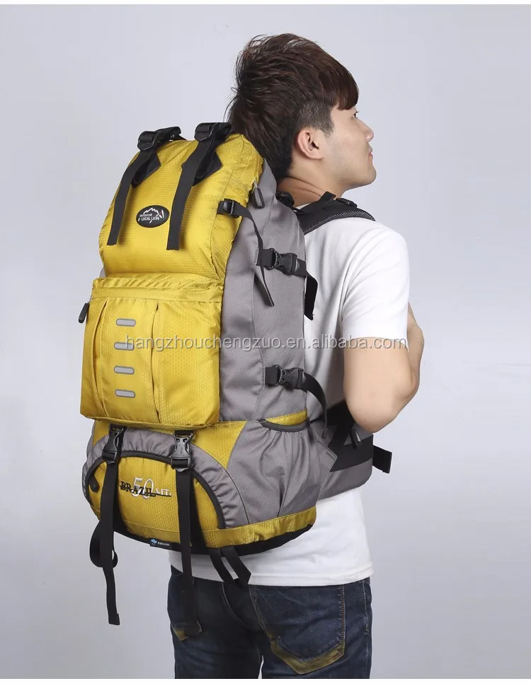 Hot Selling 50L Waterproof Multifunctional Camping Backpack,CZB-014B 50L Multifunctional Mountaineering bag,50L duffle bag