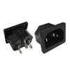 AC 250V 10A IEC 320 C14 Panel Mount Plug Adapter Power Connector Socket