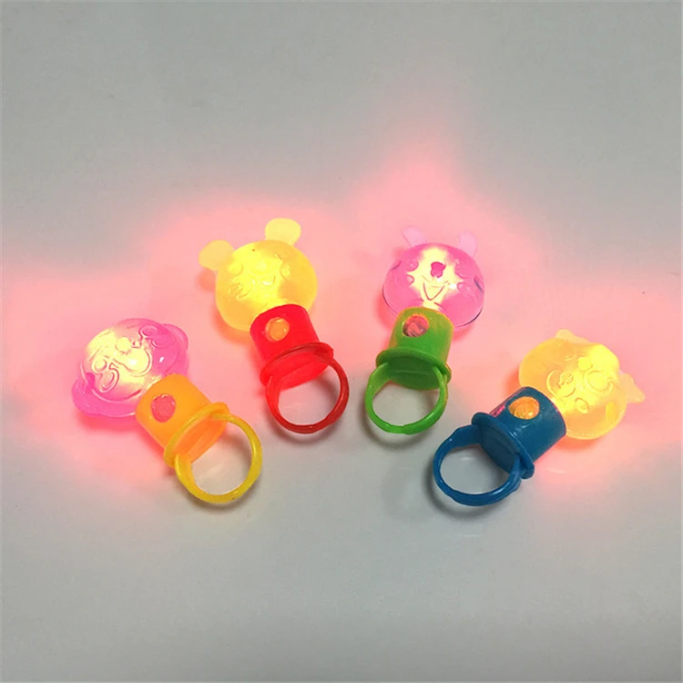 New Product Plastic Glow Flashing Led Finger Ring Light Up Toys Ring ...