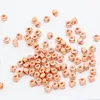 JS1127 Small Rose Gold Metal Faceted Nugget Beads,3mm Faceted Square Cube Spacer Beads