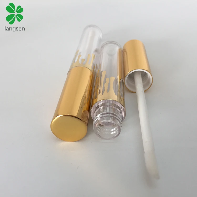 4ml plastic round clear lip gloss tube