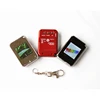 Metal digital photo frame keychain 1.5inch picture frame with LED lights
