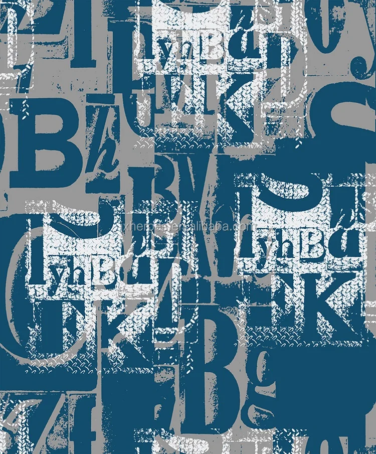 High End Modern English Letters Non Woven Wallpaper For Home Buy Non