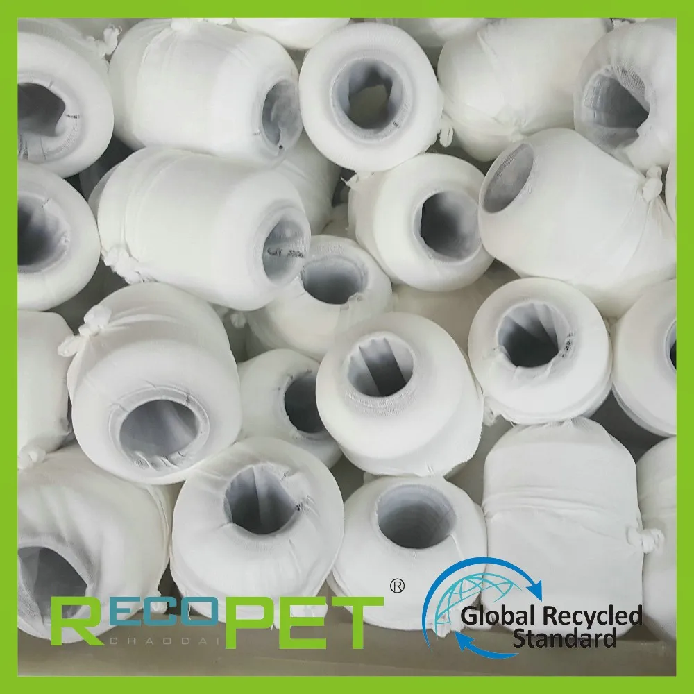 China Factory 100 Recycled Pet Plastic Bottle Yarn With Grs Certification Buy Recycled Pet