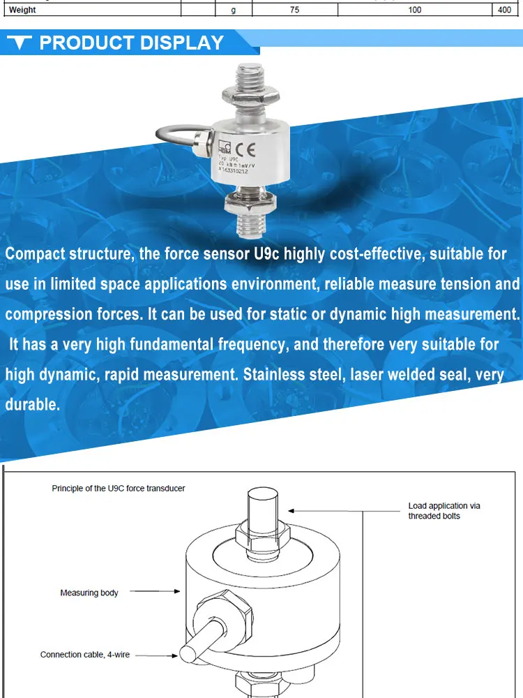 High Quality Hbm Load Cell U9c Low Cost Force Sensors - Buy Low Cost ...