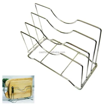 Stainless Steel Wire Chopping Board Holder Cutting Board Rack Kitchen Organizer Buy Chopping Board Holder Cutting Board Rack Kitchen Organizer Product On Alibaba Com