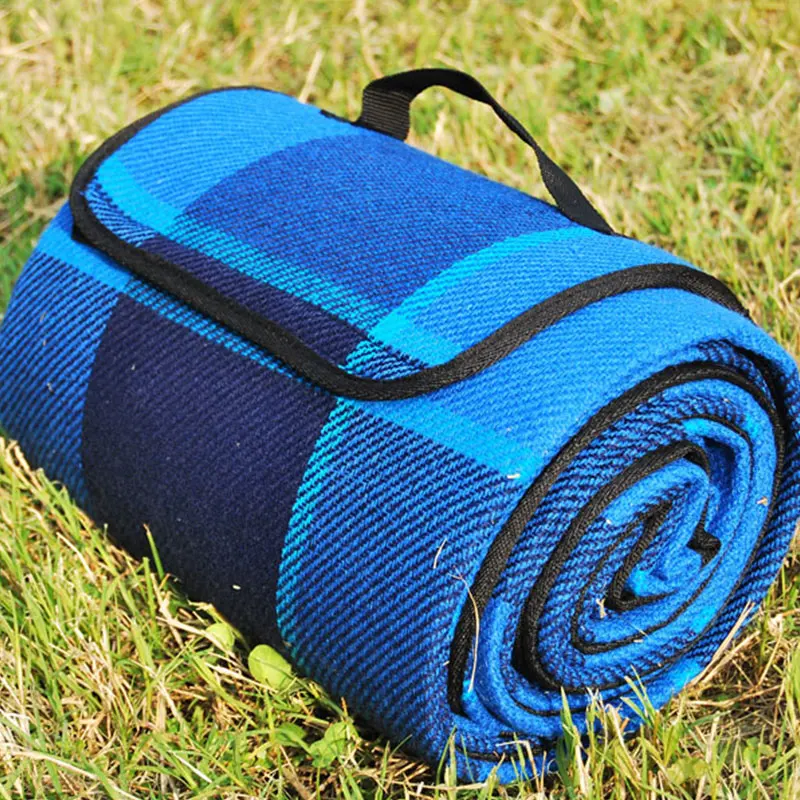 Promotional Plaid Printed Picnic Polar Fleece Blanket Buy Picnic