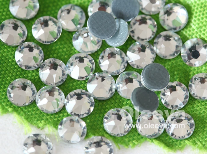 Mix SS6 to SS30 Flat Back Iron on Embroidery Rhinestone DMC Glass Hot Fix Crystal Stone Transfer Motif Designs Clothing