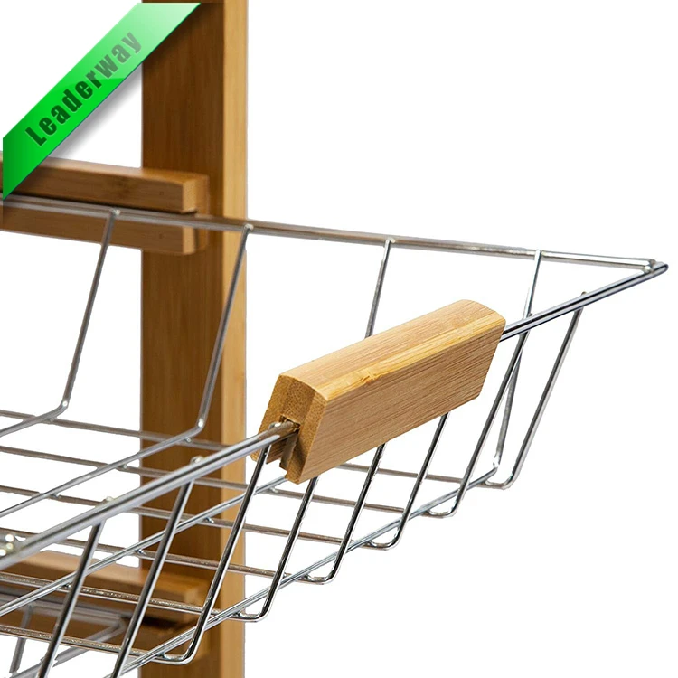 4 Layers One Lawyer Factory Outlet Hand Truck Mobile Trolley Kitchen Island Cart Mobile Foodcart Design