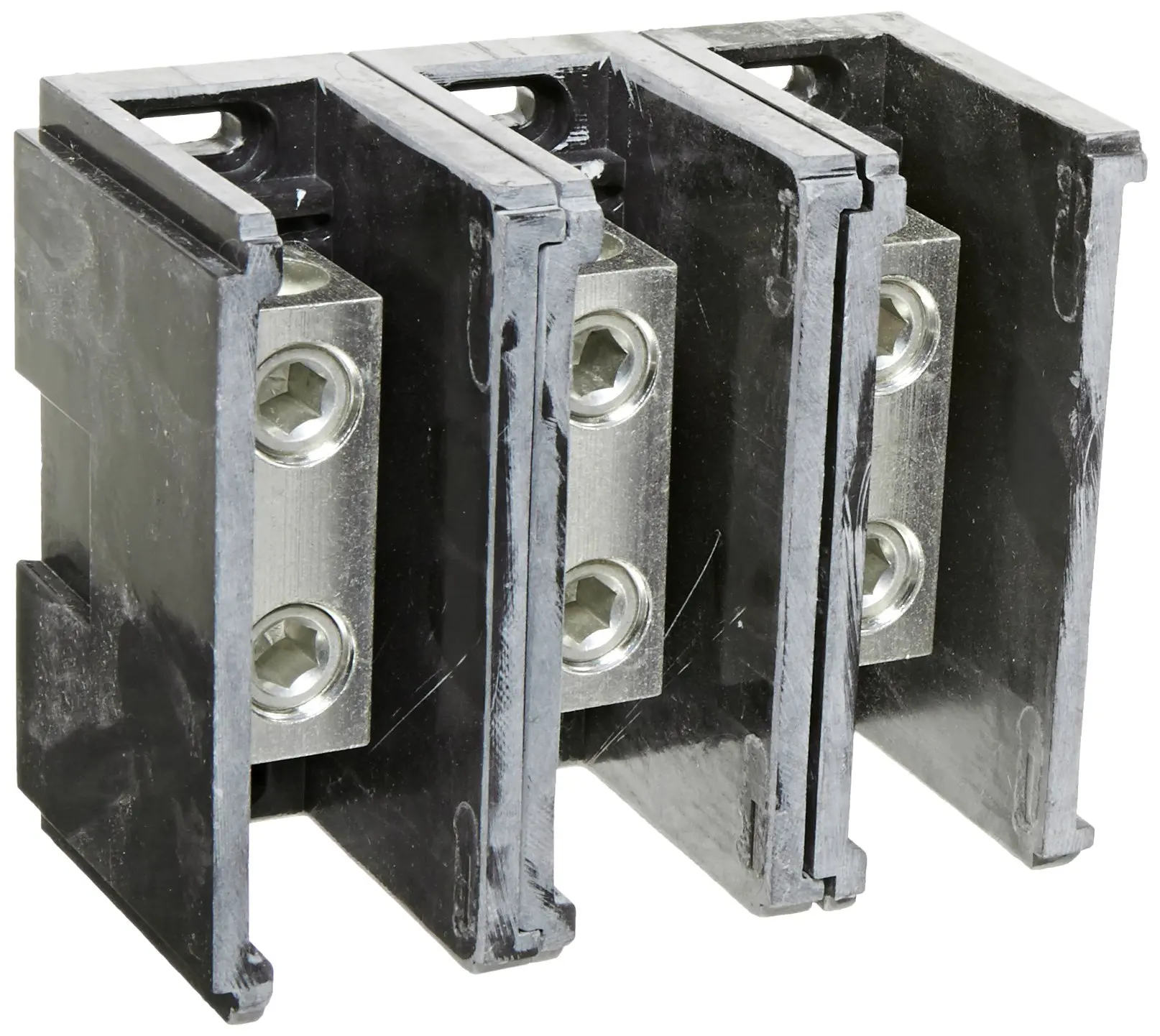 Power Distribution and Terminal Block, Connector Blok - Splicer/Reducers, 250MCM-6 AWG Line and 250MCM-6 AWG Load Side Configuration, 1.71" Width, 2.62" Height, 4.00" Length