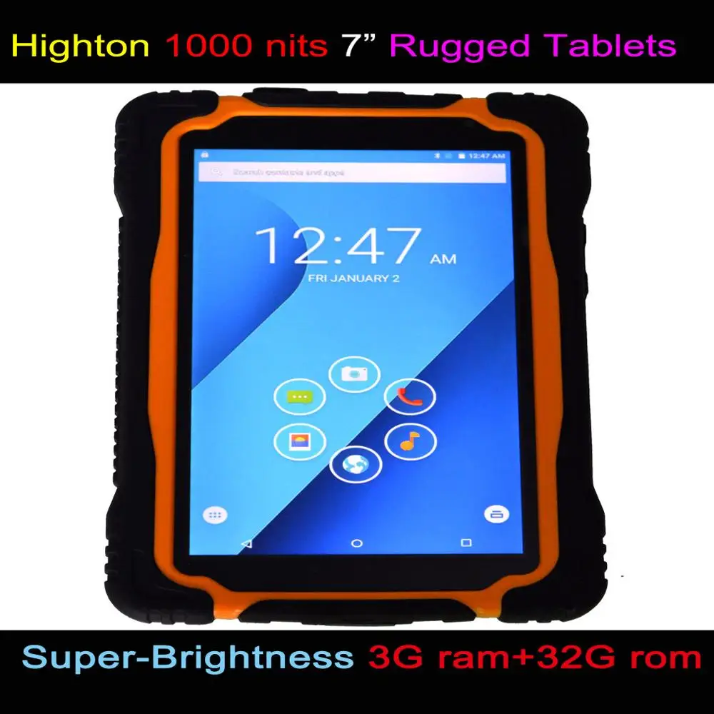 Highton Uhf Rfid Rugged Tablets Mtk6735 Android Os 1000 Nits Computer