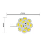 ウォームホワイト調光可能な2ピンg4 ledランプ電球12ピース5730 smd led g4 12ボルトled 3ワットg4 led電球
