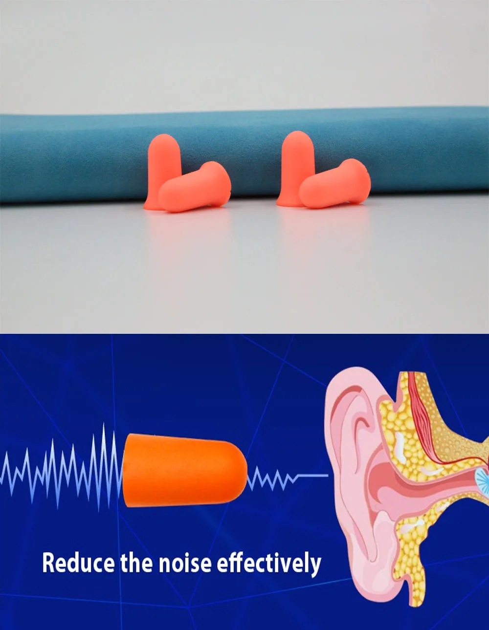 Sponge Without Cord Earplug Case Pu Foam Travel Sleeping Ear Plugs