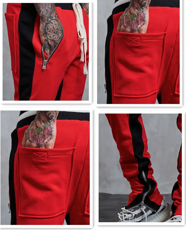 Custom Slim Fit Ankle Zipper Cotton Track Pants Mens Buy Cotton Track