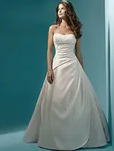 Elegantné svadobné šaty bez ramienok z Aliexpress