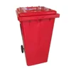 Top Quality Flat Lid Outdoor Mobile Plastic 120 Litter Bins