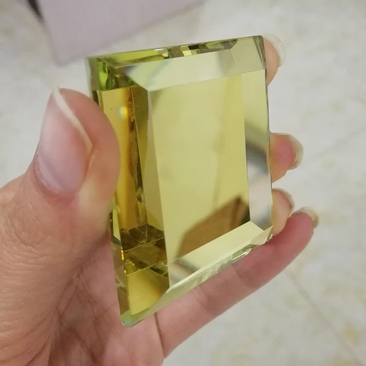 8MM thick diamond shaped brick mirror gold wall mosaic tiles