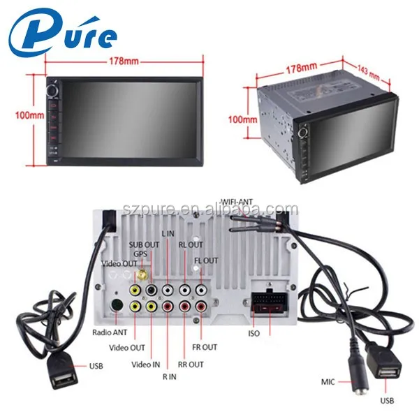 Universal Dvd Car Gps Player 2 Din Car Dvd Gps Player 7 Inch Player