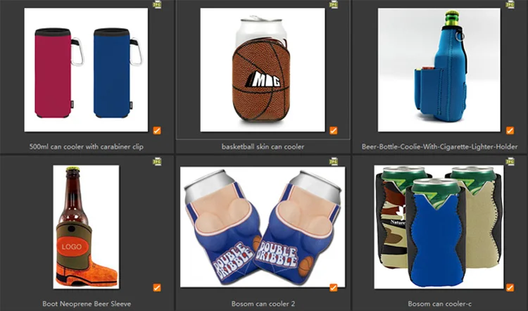 Custom Insulated Neoprene Jersey Beer Bottle Cooler Can Coolie