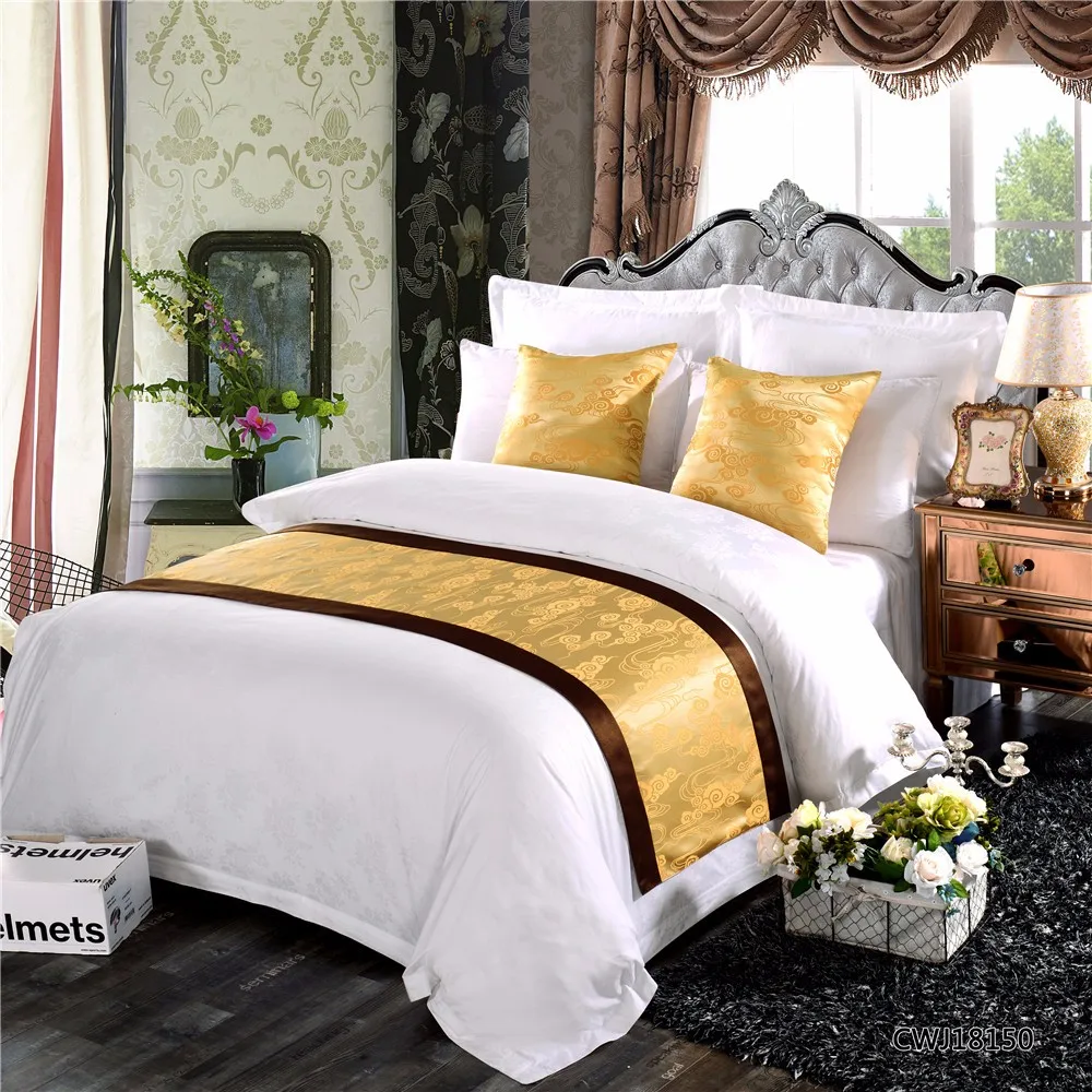2018 Luxury Hotel Decorative Bed Runner Bed Scarf Hotel King Size Bed runner And Cushion cover