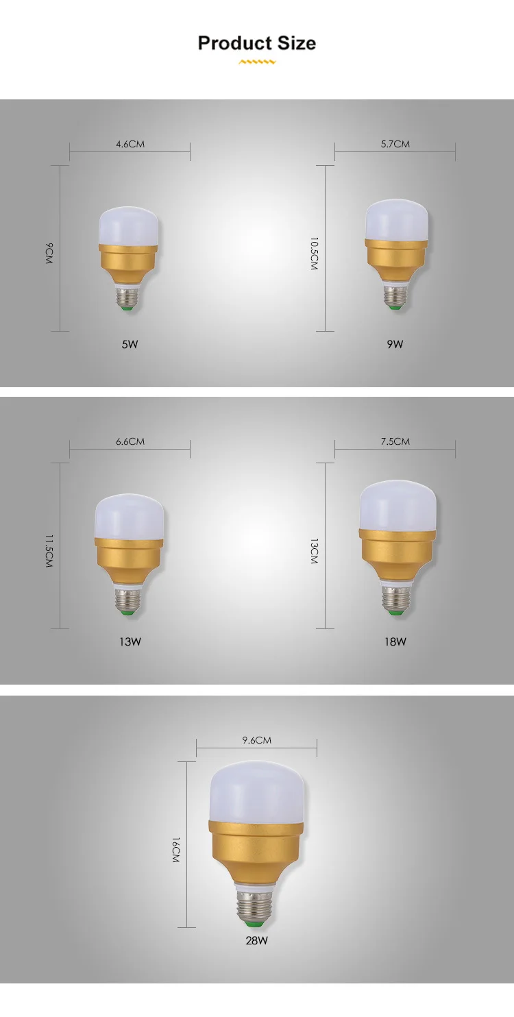 High standard LED bulb smd e27 high power led bulb