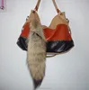 Factory wholesale fluffy and soft real fox fur tail pendant