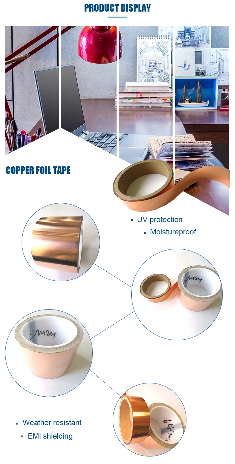 Good Ductility Conductive Copper Foil Tape Adhesive