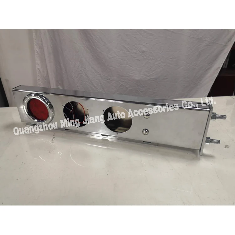 2.5" Bolt Space Mud Flap Hanger Spring Loaded Stainless Steel 3 Round Holes 4" For Led Lights