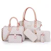 2019 custom fashion metal logo organizer hand bags bag vintage bag 6 in 1 cross body pu leather insert handbag for women