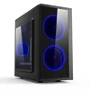 Acrylic front panel with LED fan Micro ATX case desktop case Micro ATX case PC chassis ATX cabinet