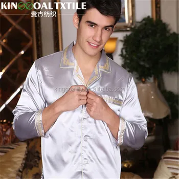 Sexy Luxury 100% Silk Men Long Satin Nightgowns - Buy Long Satin ...