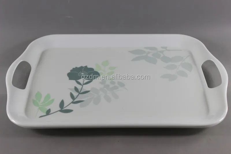 14 inch melamine tray with handle Melamine serving tray