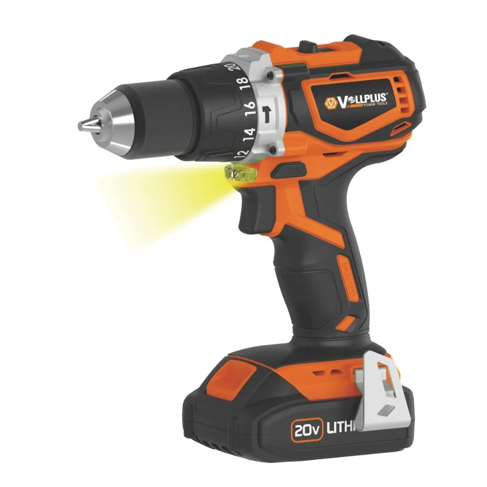 Vpcd2092 Vollplus Brushless Motor Cordless Drill Power Tools Cordless