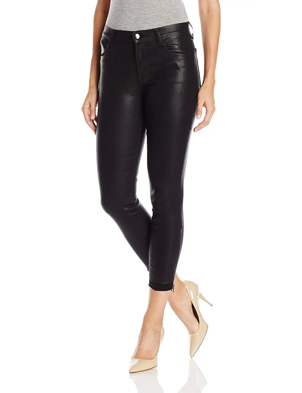 J Brand Jeans Women's Alana High Rise Coated Crop Skinny Jeans