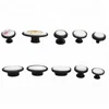 Factory Various Shape Black White Round Oval Shape Ceramic Knob For Furniture Kitchen Cupboard Cabinet Door Wardrobe Drawer Pull