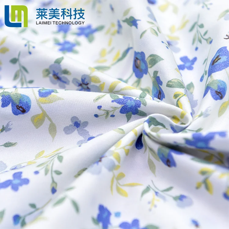 Small Flower Print Fabric 100% Polyester Pigment Printed Fabric - Buy ...