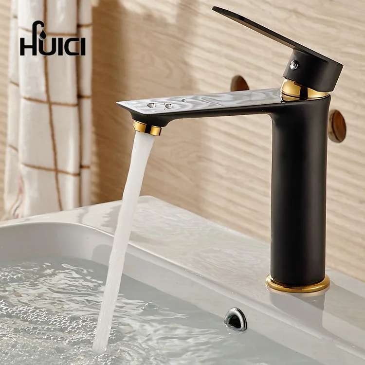 Modern Design Of Black And Gold Bathroom Faucets And Brass Bathroom