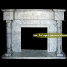 Carrara White Marble Fireplace Carrara White Marble Fireplace