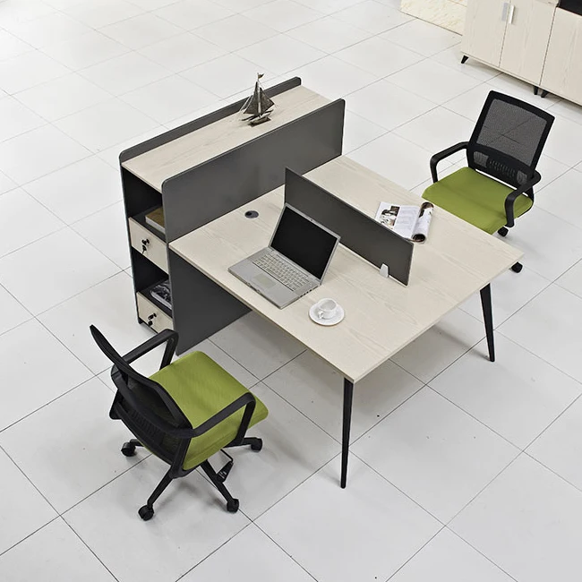 Staff Table Metal Legs Office Desk 2 Person Office Furniture
