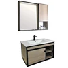 Low price wall mounted aluminum alloy bathroom furniture washroom vanity with mirror cabinet