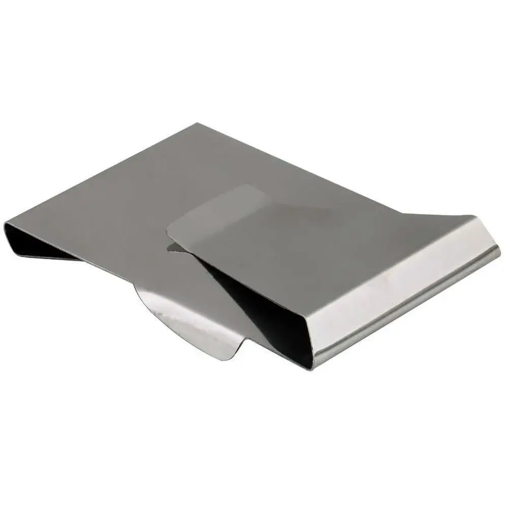 NEW HOT Money Clip Card Holder Unisex Double Sided Holder Wallet Stainless Steel