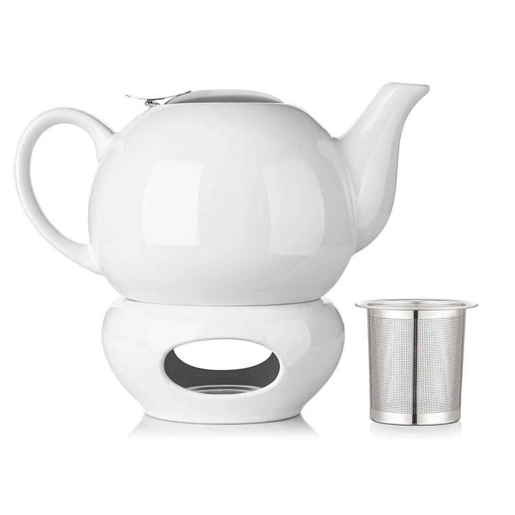 Elegant Afternoon Tea Stylish White Porcelain Teapot With Infuser And ...