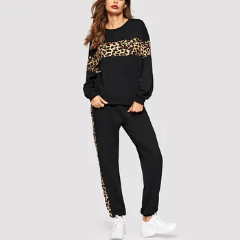 leopard print jogging suit