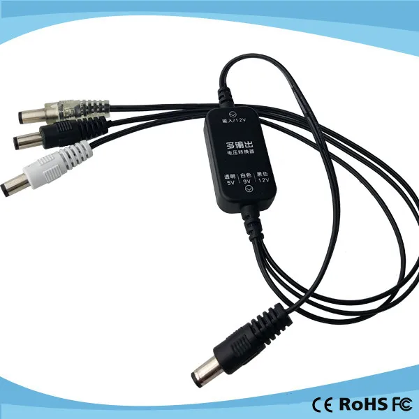 Data wire transformer charge power cable dc 12v to 5v 9v 12v step down dc dc converter cable