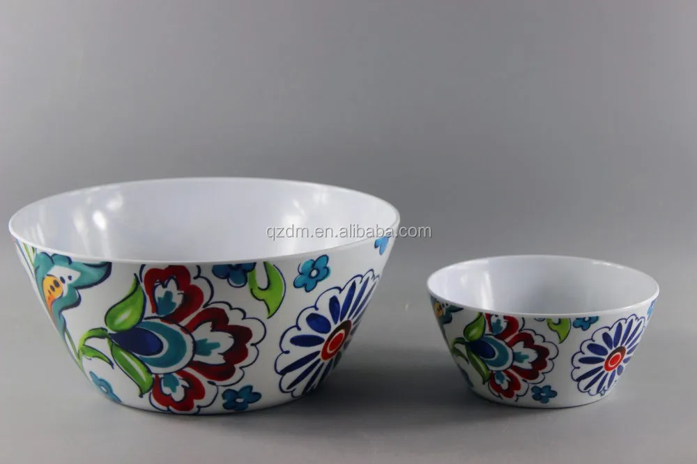 7 Piece Melamine Salad Bowl With Salad Spoon And Fork Whole Salad Set