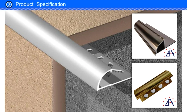 Hot Aluminum Tile Trim Round Edge For Floor Aluminum Tile Trim Round Edge For Floor
