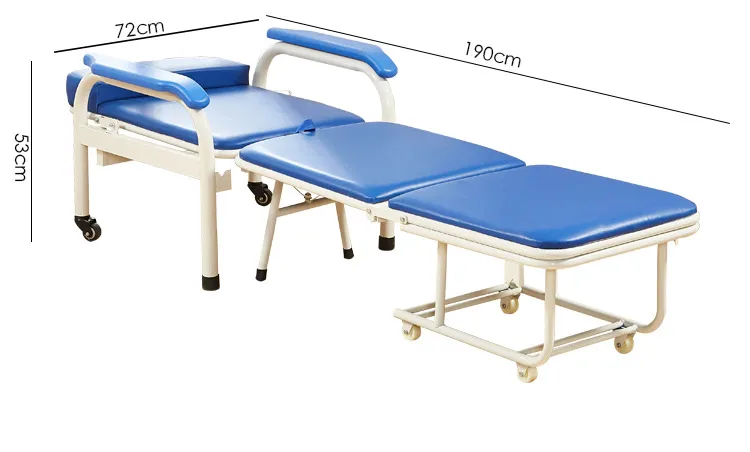 Thickened and reinforced hospital accompanying care chair nursing bed accompanying bed multifunctional lunch break folding bed