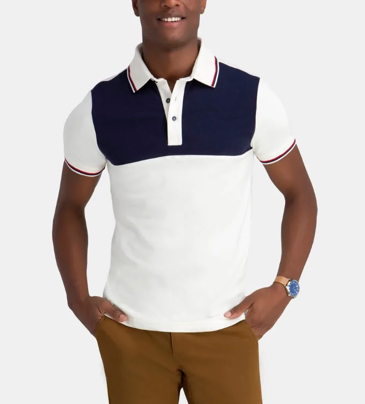 two tone polo shirt