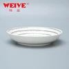 High whiteness custom porcelain 7.5 inch round dinner plate with special pattern